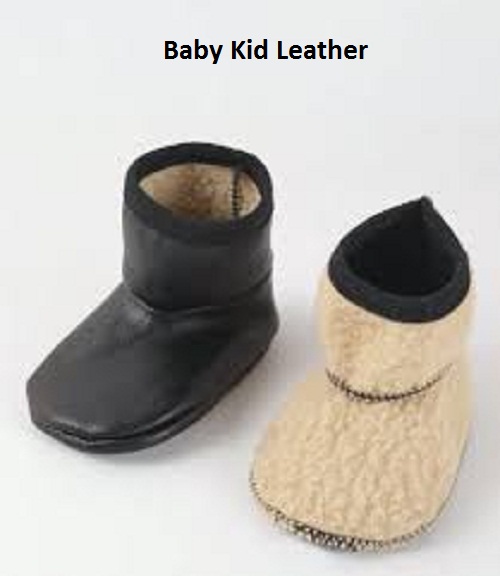 Kids Boy's& Girls Faux Leather Socks/Room Socks Slippers Home Soft-soled Shoes Boots Booties fit for Pair Year Black