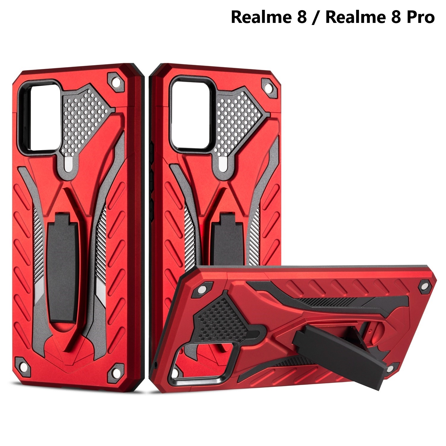 DOINK Cover Custodia per Realme 8 4G / Realme 8 PRO, Case Armor PC+TPU