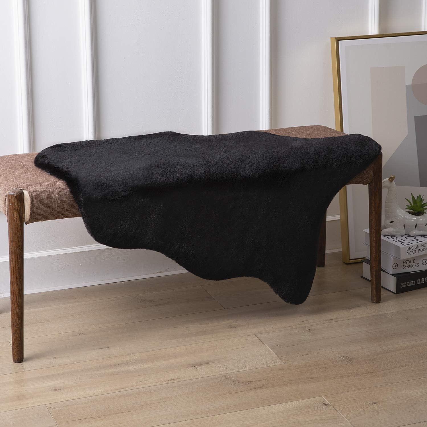 Faux Sheepskin Rug Sheep Foot Door Mat Rug 24inch x 33inch ( Multi color) shearling short hairs