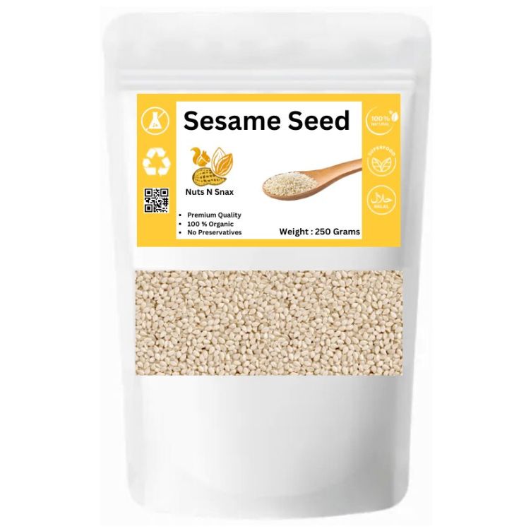 Safaid Til | Sufaid Till | White Sesame Seeds | Sesame Seed 250 Grams By Nuts N Snax
