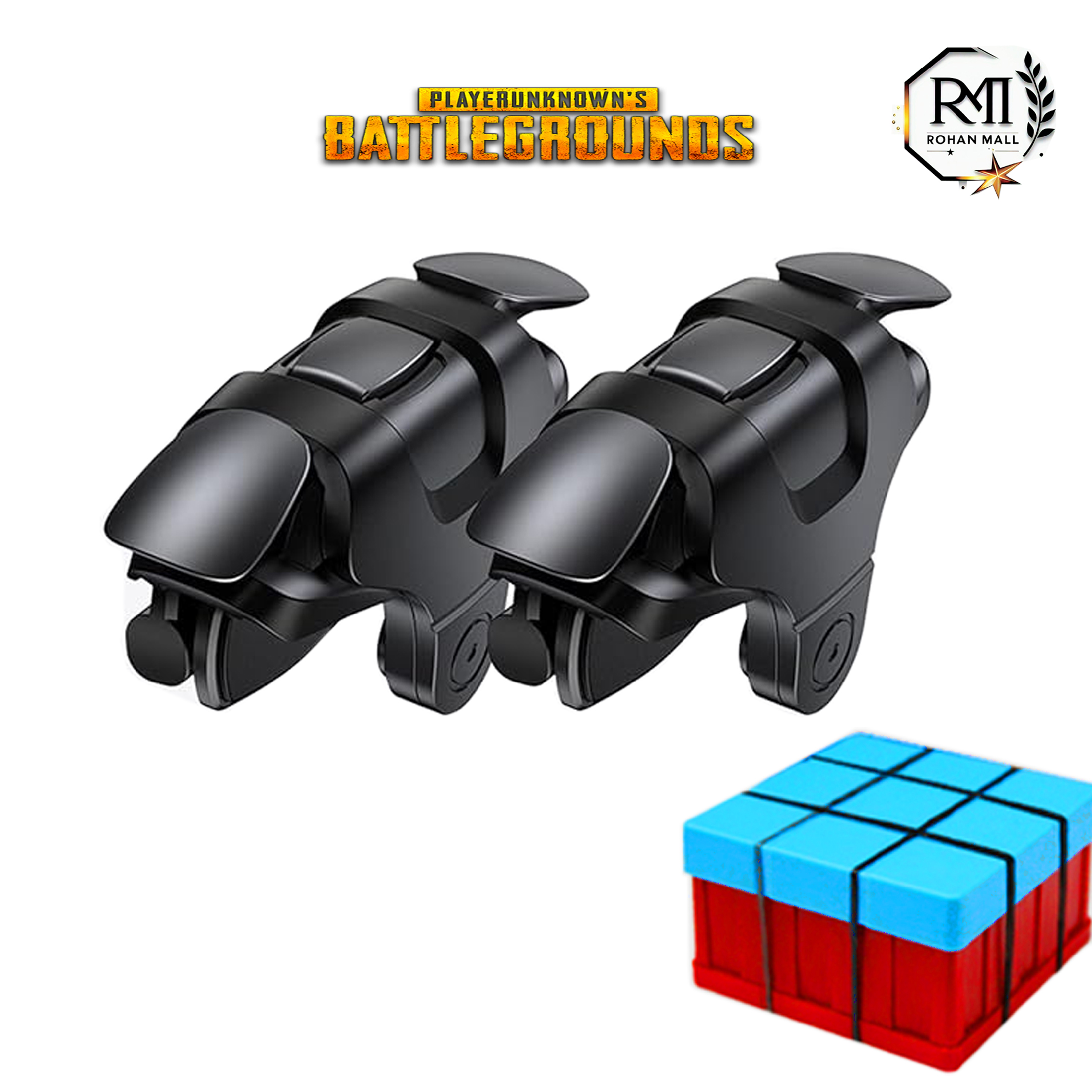 Black PUBG Trigger Controller Mobile Game For Pubg/Cod/Free Fire Best High Quality With Box price in Pakistan