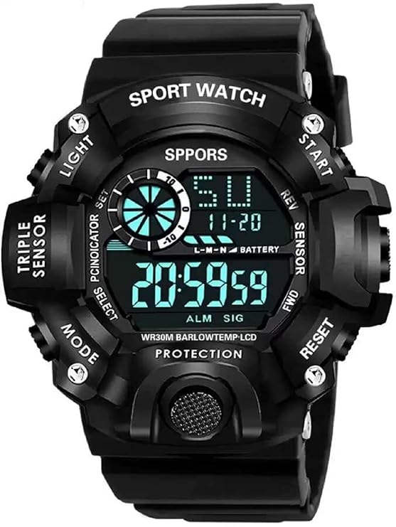 SELLORIA Men's Digital Sports Watch For Men Boys Waterproof with LED Back light Digital Watch for Men