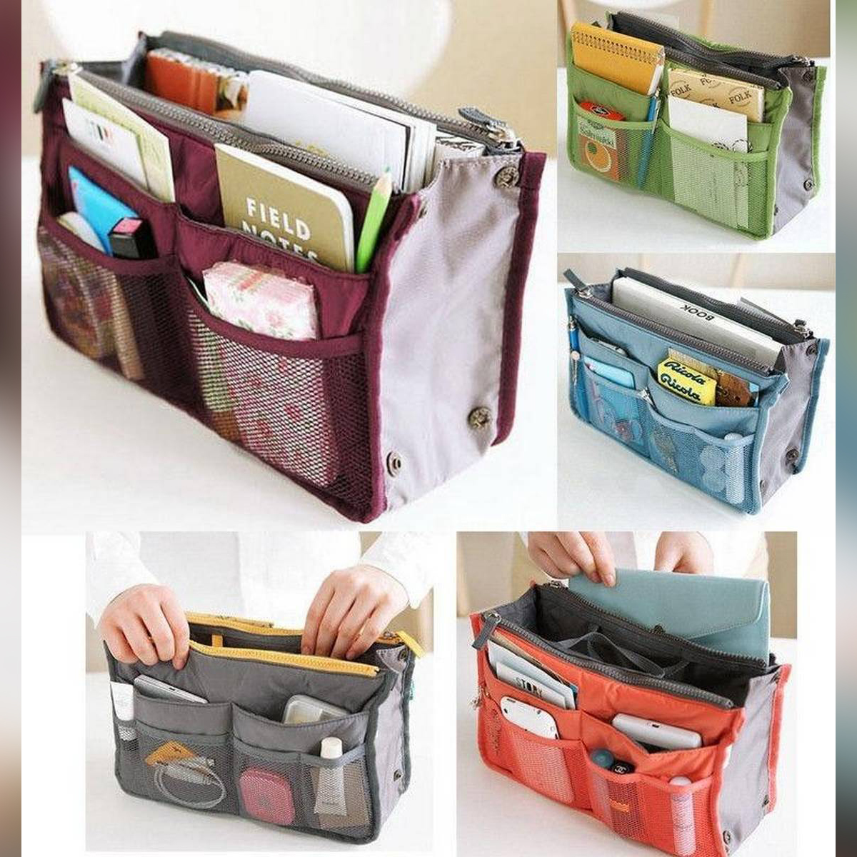 Organizer,Bag Organizer,Insert purse organizer with 2 packs in one set –  Luxury Handbags and more