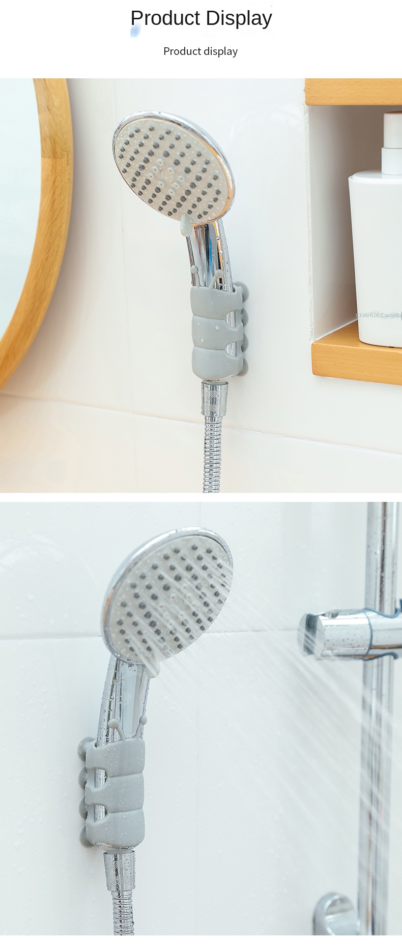 Punch-Free Bathroom Shower Sprinkler Rack Portable Strong Wall