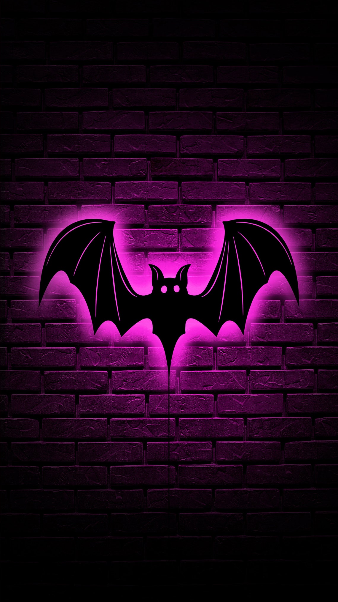 Spooky Bat LED Sign – Halloween Wall Light with RGB Colors – Personalized Gaming Room Decor