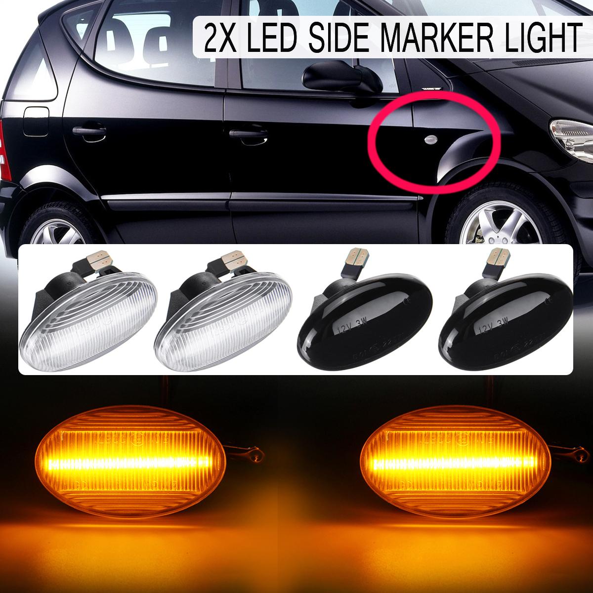 OZ-LAMPE Frecce Laterale A LED Per Mercedes-Benz W450 W452 W168 Citan W415 Vito W639 Vito W447, Indicatori Di Laterale A LED Canbus, Nero 2 Pezzi - Foto 3