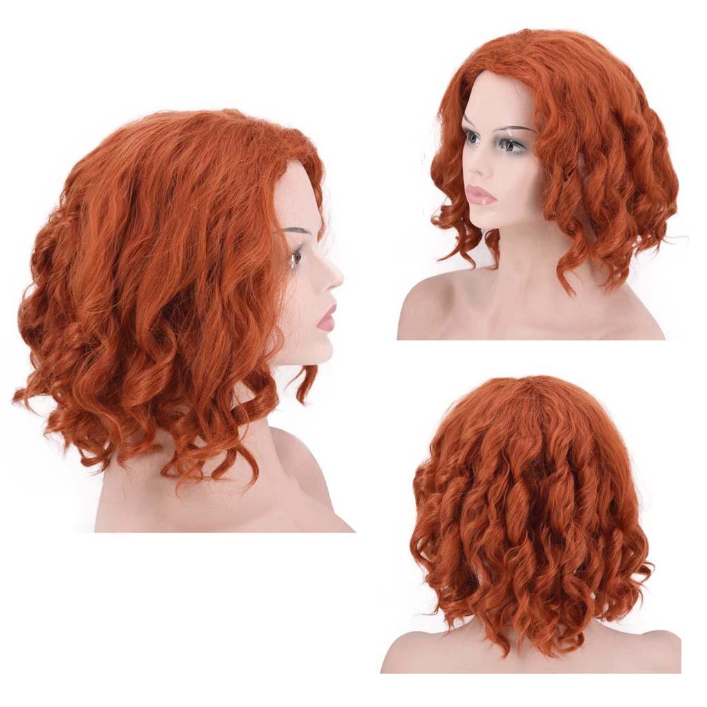 Natural Women Short Wavy Costume Brown Hair Care Cosplay Synthetic