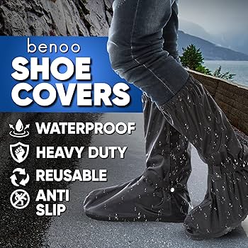 Rain + Dirt Protection Shoe Cover for Reusable & Foldable Long Boot Covers, Overshoes Wear for Travelling, Motorcycle, Cycling, Riding For Both Men and Women - Eastern Mall