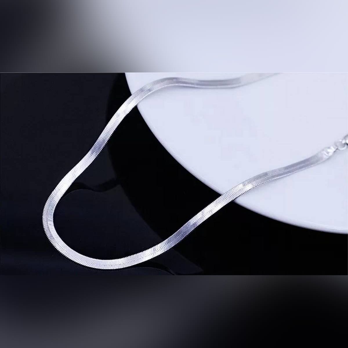 Order Studio - Silver Stainless Steel snake chain for men and women Italian Thin Cuban Chain For Men/Boys Neck