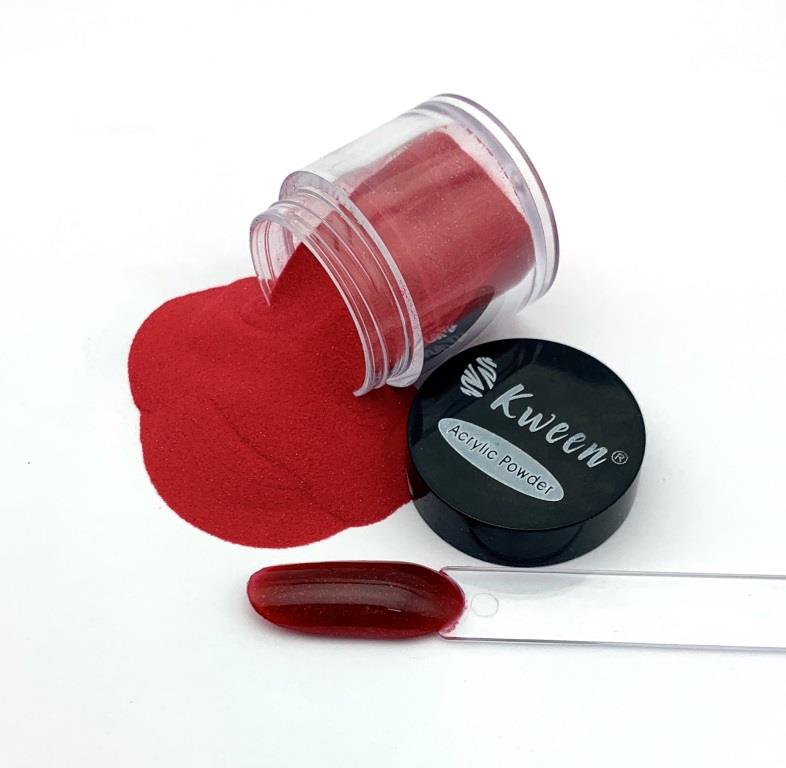 KWEEN Acrylic Powder Red Glitter Nail Dust Professional Glitter Acrylic Nail Dust for Extend/Sculpture/Build Nail Powder
