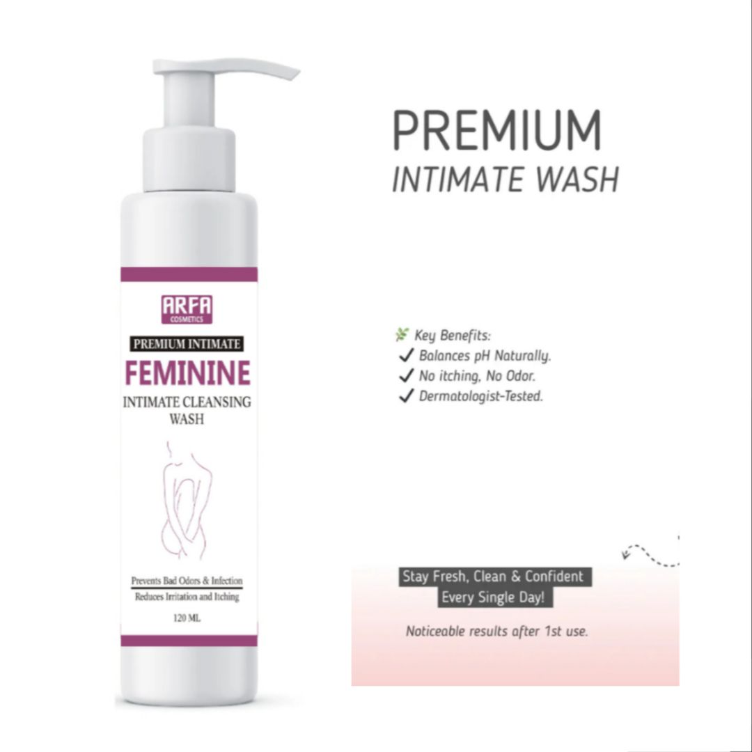 Arfa Cosmetics Feminine Intimate Cleansing Wash Gentle pH 5.5 For Women Daily intimate care 120ML