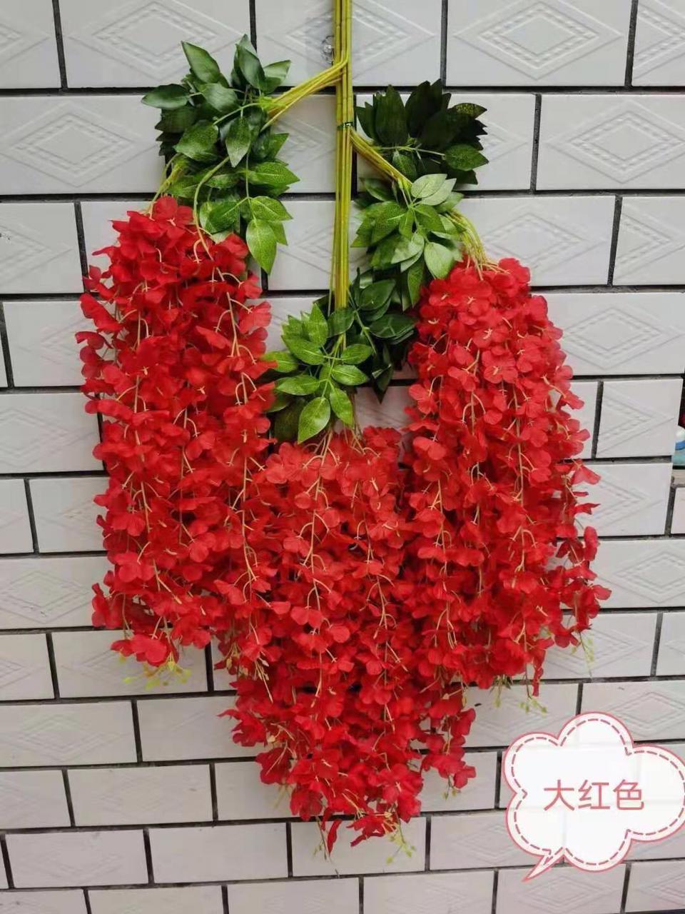 Whimsical Wisteria Wonder 3Head Artificial Wisteria Garland Hanging