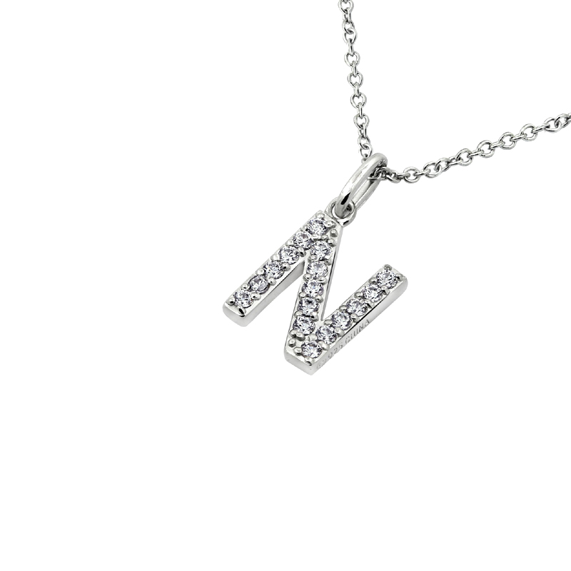 Silver Stainless Steel Alphabet Necklace/Locket/Pendants for Girls & Women with Chain - A to Z Your Name Alphabets