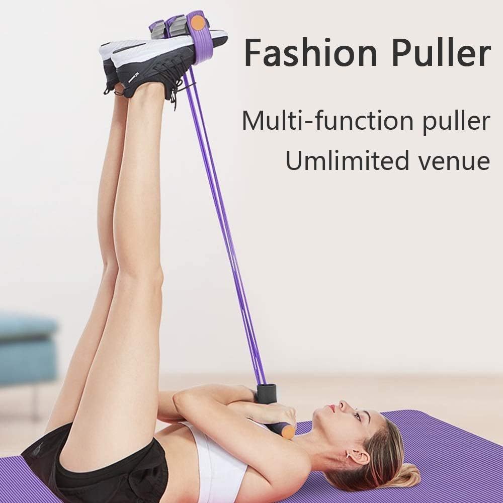Tummy Trimmer Bally Fat Burner Body - Pull Reducer Resistance Training Bands -  Double Pull Rope Body Trimmer Pedal - Exercise Tummy Body Building Training Unisex - Weight Loss Home Workout Exercise - Foot Pedal Sit Up Equipment for Abdominal