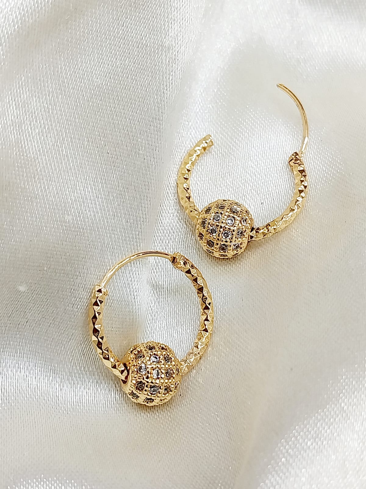 Golden balls earings