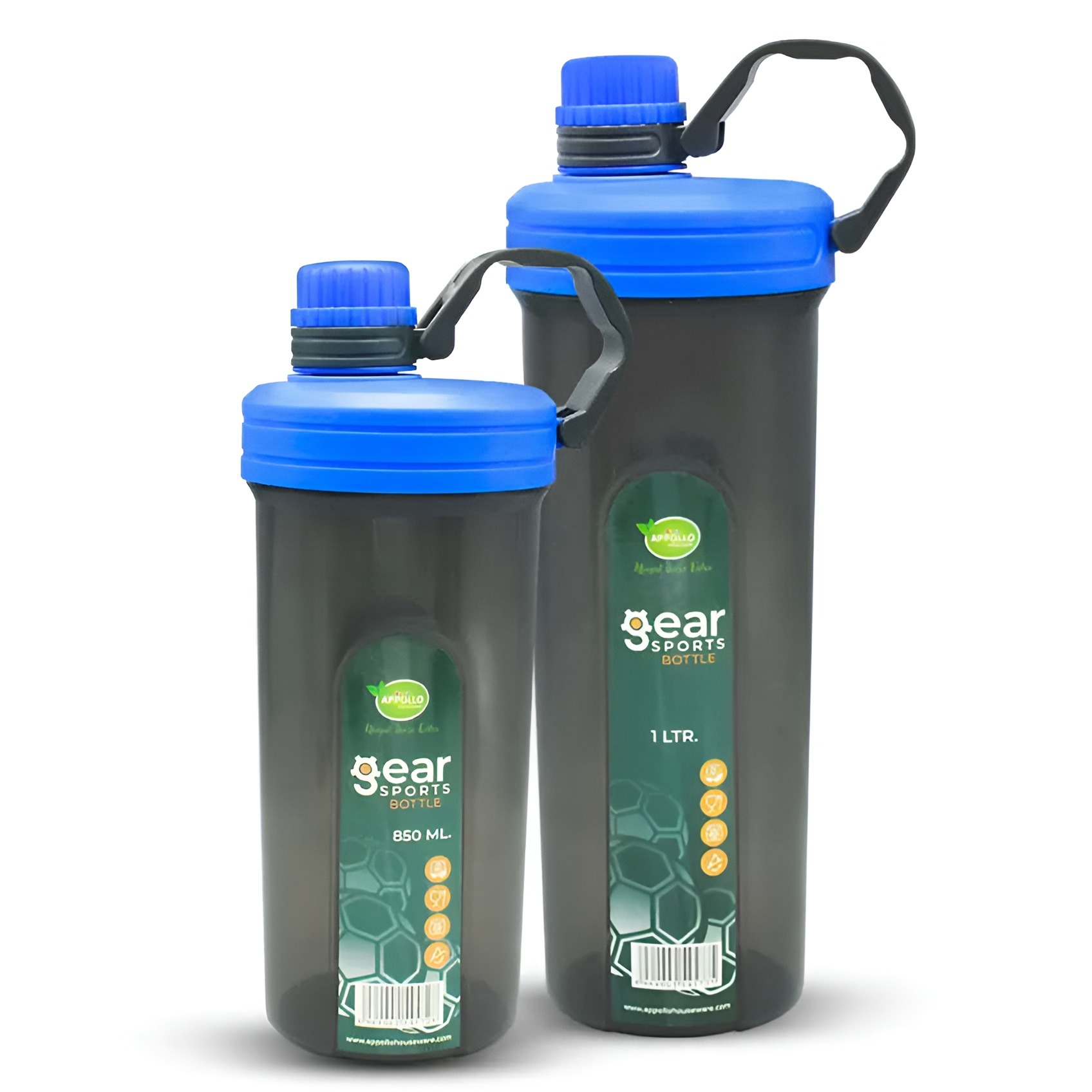 GEAR SPORTS WATER BOTTLE PACK OF 2 - (850ML & 1LTR)
