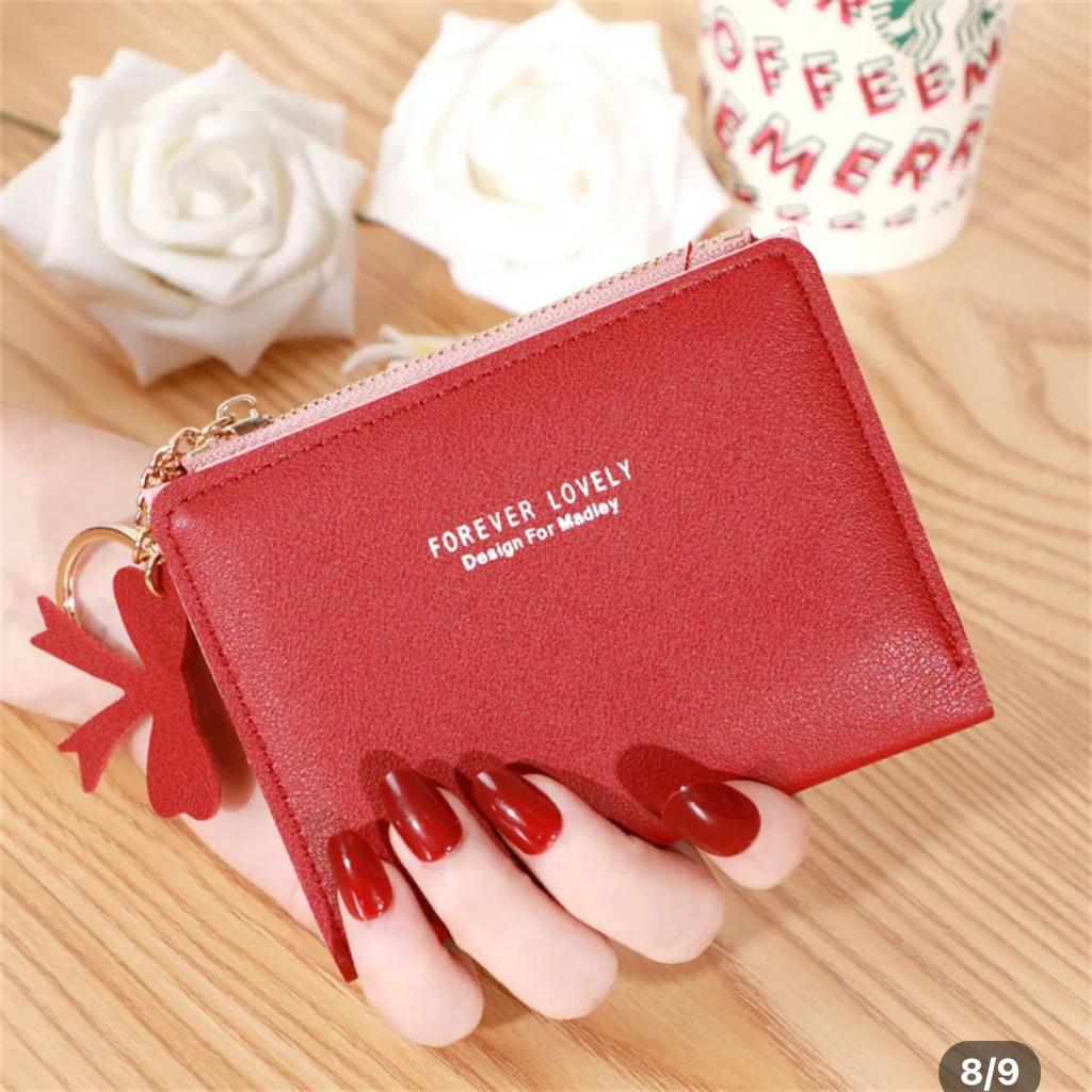 HOW.R.U  Small Ladies Mini Trifold Short Wallet for Women and Girls Coin Pouch Card Holder and Clutches