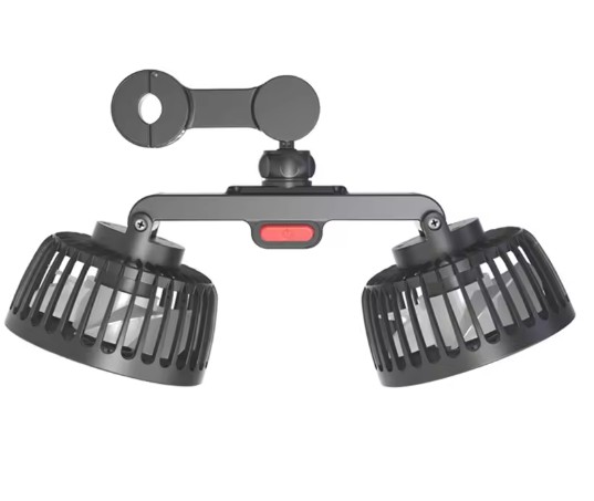 Dual Head Car Rear Fan (12 Volt) Interface Car Car Multifunction Convenient Practical Car Fan F4207