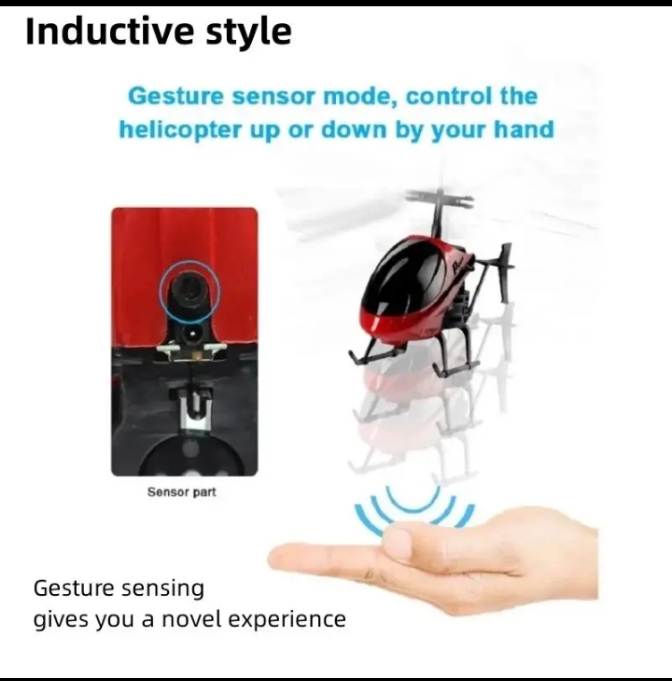 Mini RC Drone Rechargeable No Remote Control RC Helicopters Drone Toys Induction Hovering Safe Fall-resistant