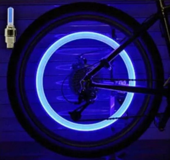 2Pcs nozzle light Motion Activated Glow Bike Flashlight Car Motorcycle Cycle  Tire Valve Caps Wheel Light Amazing Fantastic Bicycle Accessory LEDs
