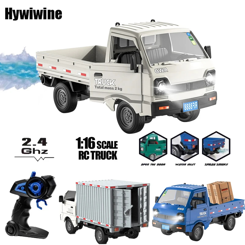 KIDDO KASTLE 1:16 RC Suzuki Pickup Cargo Truck | 2.4GHz Remote Control Electric Drift & Climbing Truck with Mist Spray, LED Lights & Sound | Rechargeable RC Off-Road Vehicle for Kids | Assorted Colors