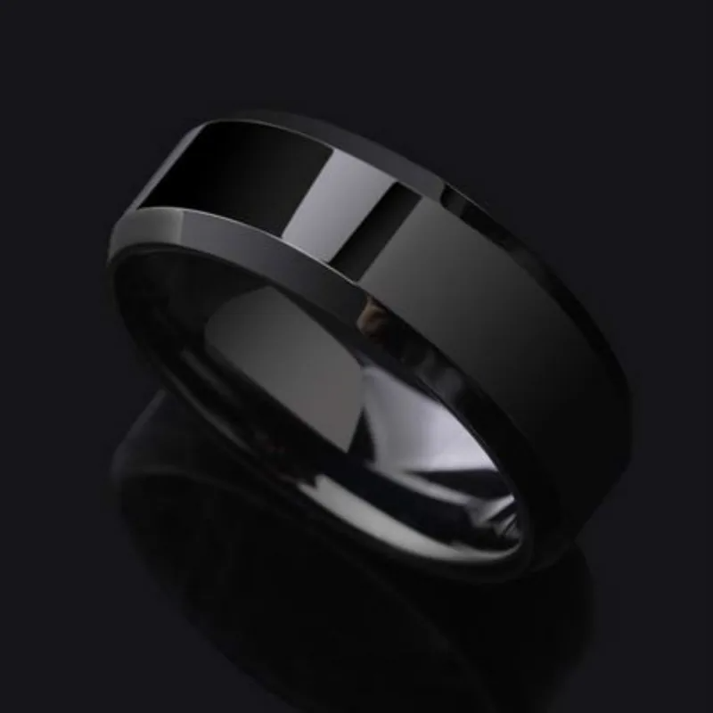 Youth Corner Black Titanium Men Ring For Boys - Never Fade Never Scratch