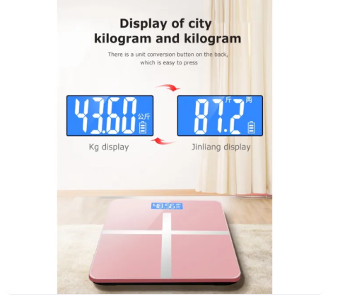 Upto 180kg iScale Rechargeable Weight Machine - 8mm Tempered Glass - Digital Heavy Duty Electronic Weighing Scale with Dual LED Display - Heavy Electric Weight Machine With Durable Steel Quality - For Home & Personal Use - Black//Blue/Silver