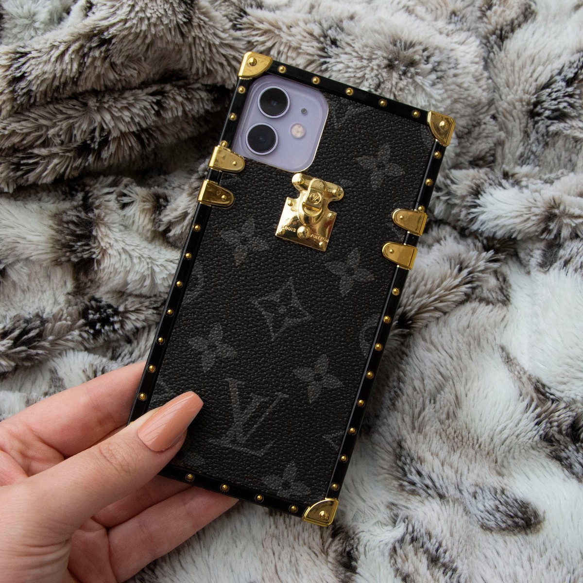 LV Square iPhone Soft Silicone Phone Case Cover For iPhone 11 12