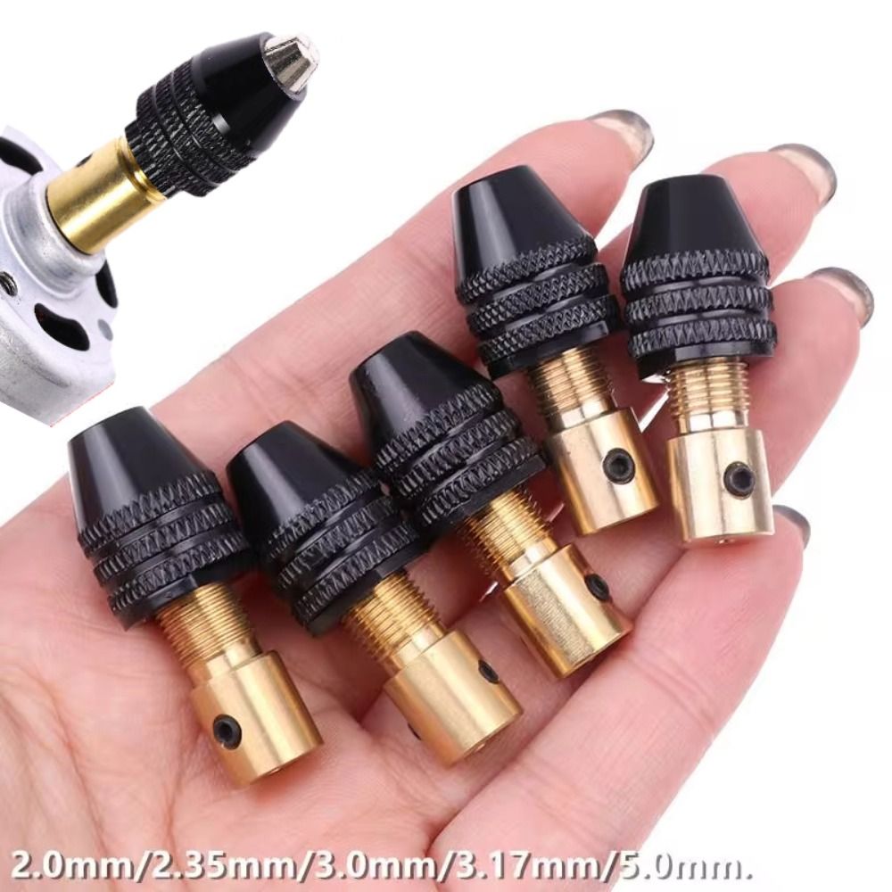 10-Piece Brass Collet Set – 0.5mm To 3.2mm, M8x0.75 Thread – Rotary Tool Drill Vice Chuck
