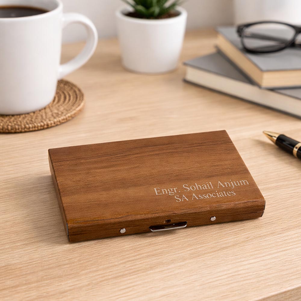 Briefcase Style Luxury Metal Cards Holder Wallet RFID Blocking | By MugArt.PK