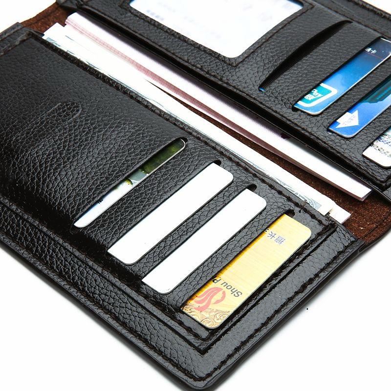 Baellerry Wallet for Men – All-Season PU Leather Business Long Zipper Clutch with Large Capacity & Card Holder