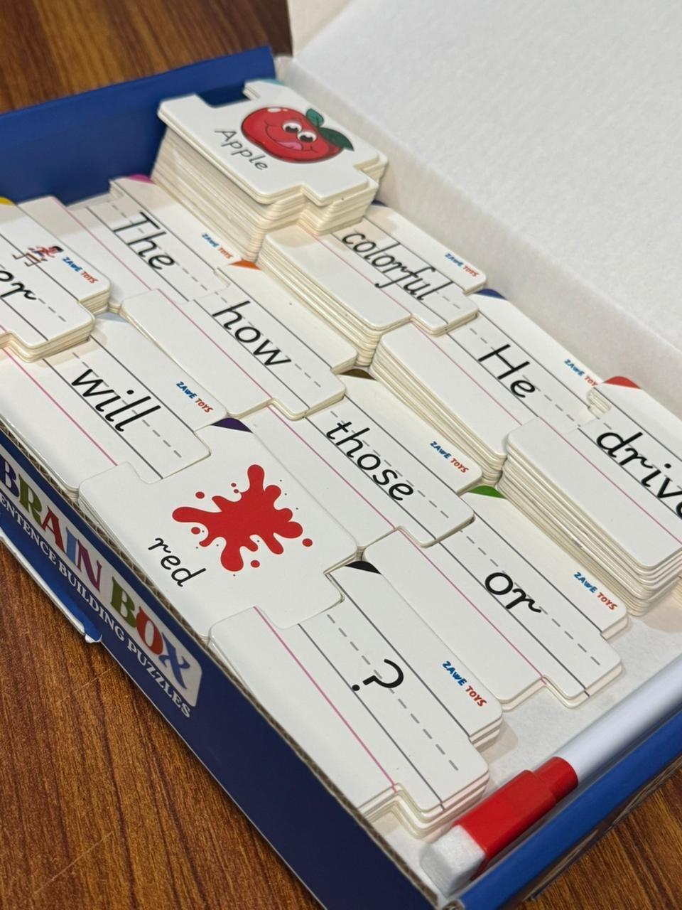 Key Education Big Box of Word 120 PCS BRAIN BOX - SENTENCE BUILDING PUZZLES  Kid Toys Jigsaw Puzzle Box, Jigsaw Puzzles for Kids, Brain Games, Kids Toys, , Kids Puzzle Game, Puzzle for Kids, Puzzle Games ZAWE TOYS