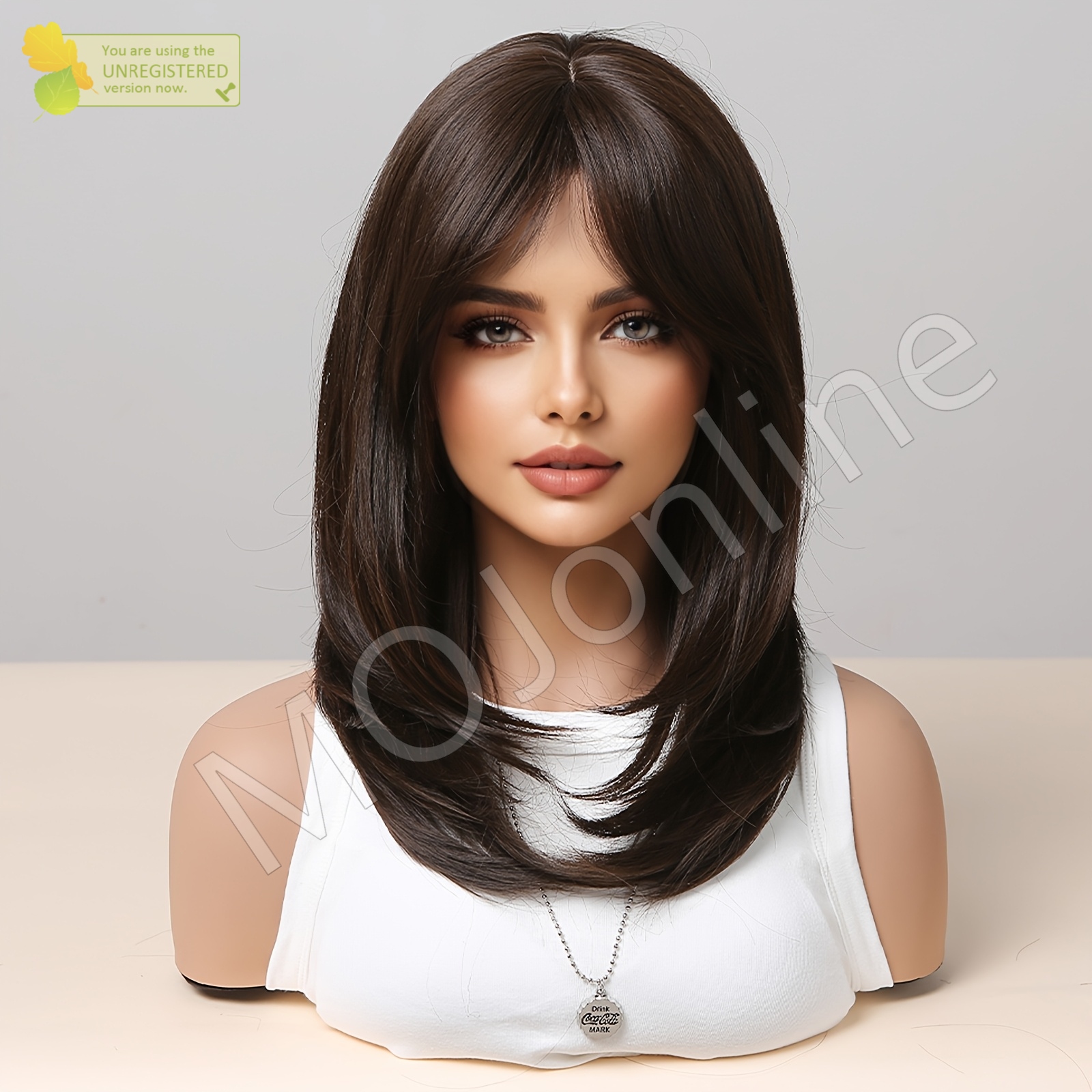 Full Head Wig for WOMEN | Natural color Free Style Front | Regular Length Synthetic Wig
