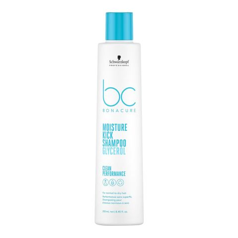 BC Bonacure Moisture Kick Glycerol Normal To Dry Hair Shampoo, For Normal To Dry Hair | Hair Cleansing Care | 250ml