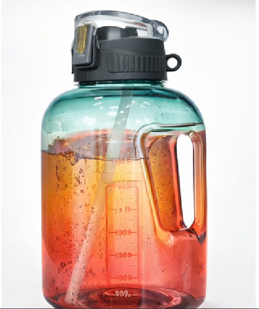 2.5L Large Gym Water Bottle with Straw & Handle  Leakproof BPA-Free Motivational Sports Water Jug  Big Capacity Fitness Bottle for Gym, Workout & Outdoor