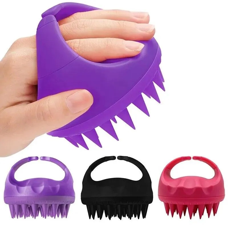 Hair Scalp Massager Shampoo Brush Hair Scrubber Scalp Shampoo Brushes Hair Washing Brush Silicone Scalp Exfoliator for Dandruff Removal, scalp exfoliator, dandruff removal brush, hair growth massage brush, scalp care tool