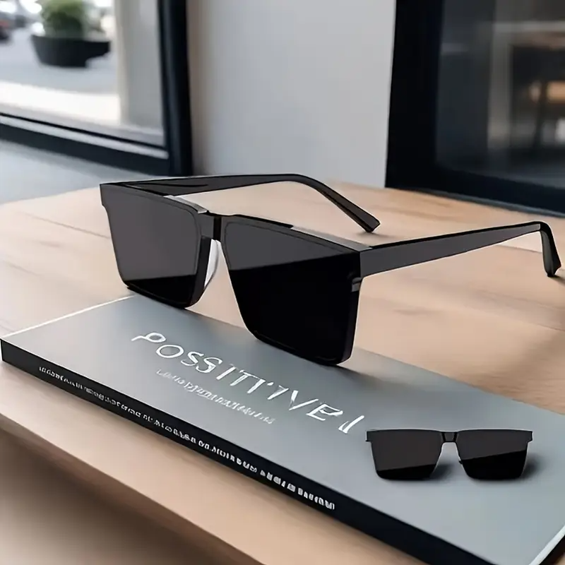 1 Pair Fashionable Black TR Frame Fashion Glasses - Casual Multifunctional Style with Durable Metal Hinges, Perfect for Beach Travel and Outdoor Activities, Ideal Gift Choice