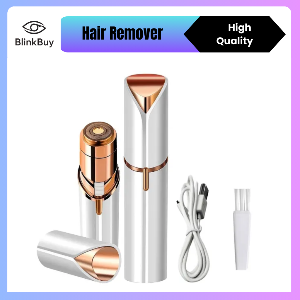 Rechargeable Facial Hair Remover for Women | Painless Electric Face Shaver with LED Light | Ladies Hair Removal Machine for Upper Lip, Chin, Eyebrow & Face