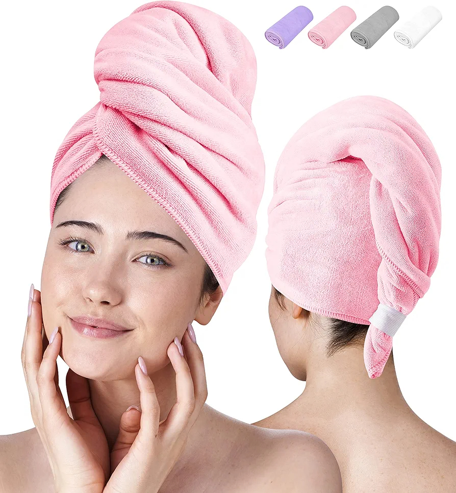 Quick Dry Bath Hair Drying Towel Head Wrap Hat Super Absorbent Shower Cap For Women And For Girls