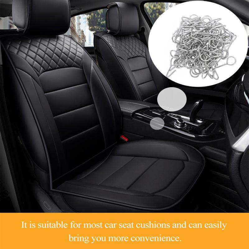 100pcs Multi-functional Car Seat Cover Fixing Hook S Shaped Seat Cover  Fastener 