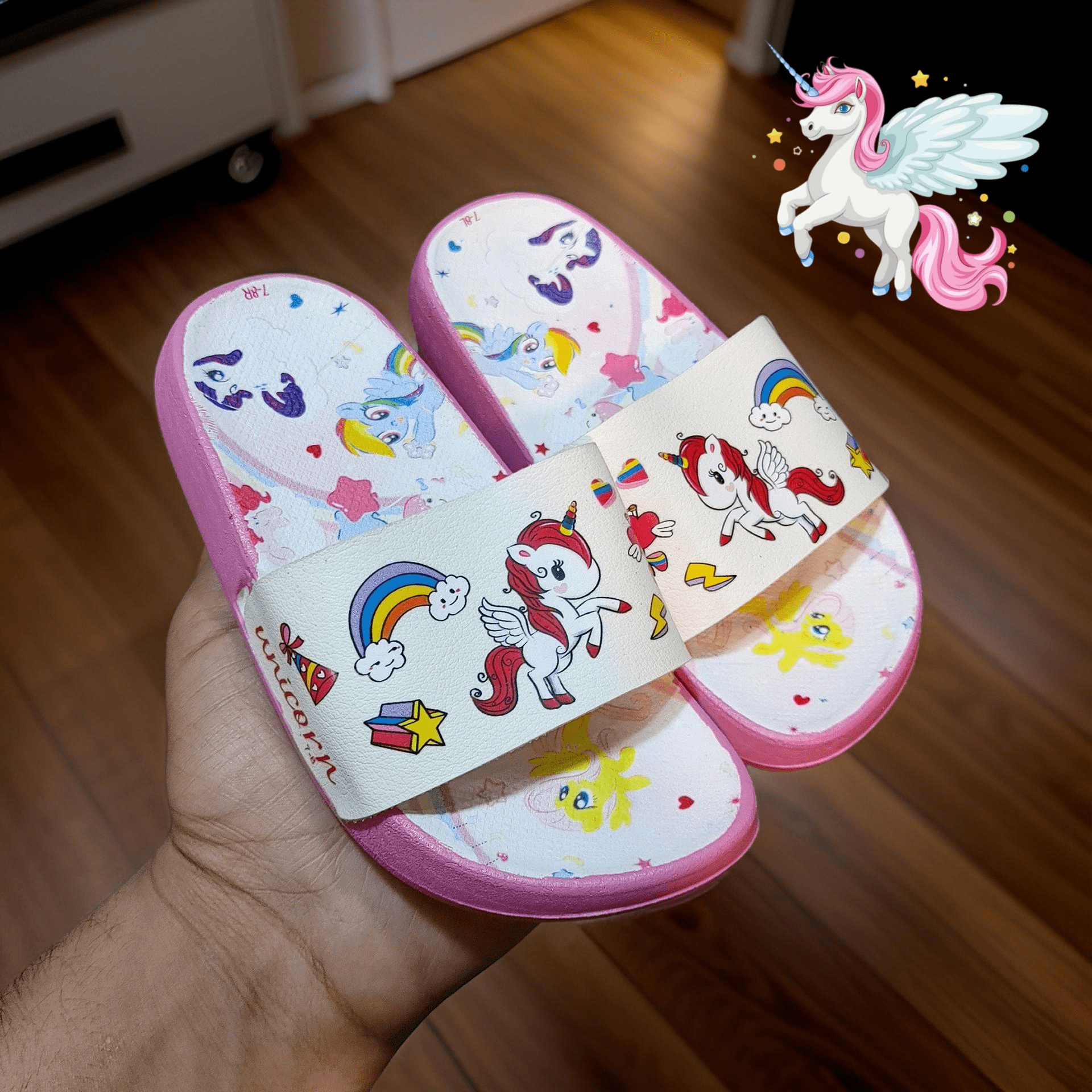 Summer Children Disney 3D Print Washable Non-slip Home Slippers Kids Boys Girls Flip Flop Indoor Soft Sandals Cute Shoes 2,6 Year to 5 Year's
