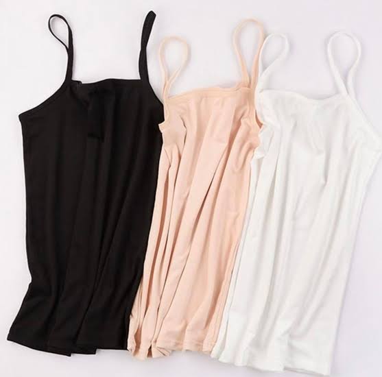 Women's Spaghetti Strap Tank Tops – Pack of 3/2/1 Casual Sleeveless Camisoles – Summer Essentials  – Best Price in Pakistan inner bra short body crop top deep nack