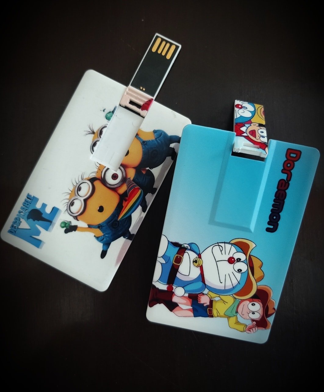 Real Genuine Memory Disk USB Card shaped memory flash Drive with Cartoon Print for Wallets