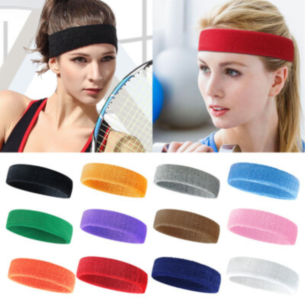 Sports Headband Sweat Absorbing Stretchable Gym Yoga Running Workout Band Non Slip Fitness Hair Band for Men Women Kids price in Pakistan