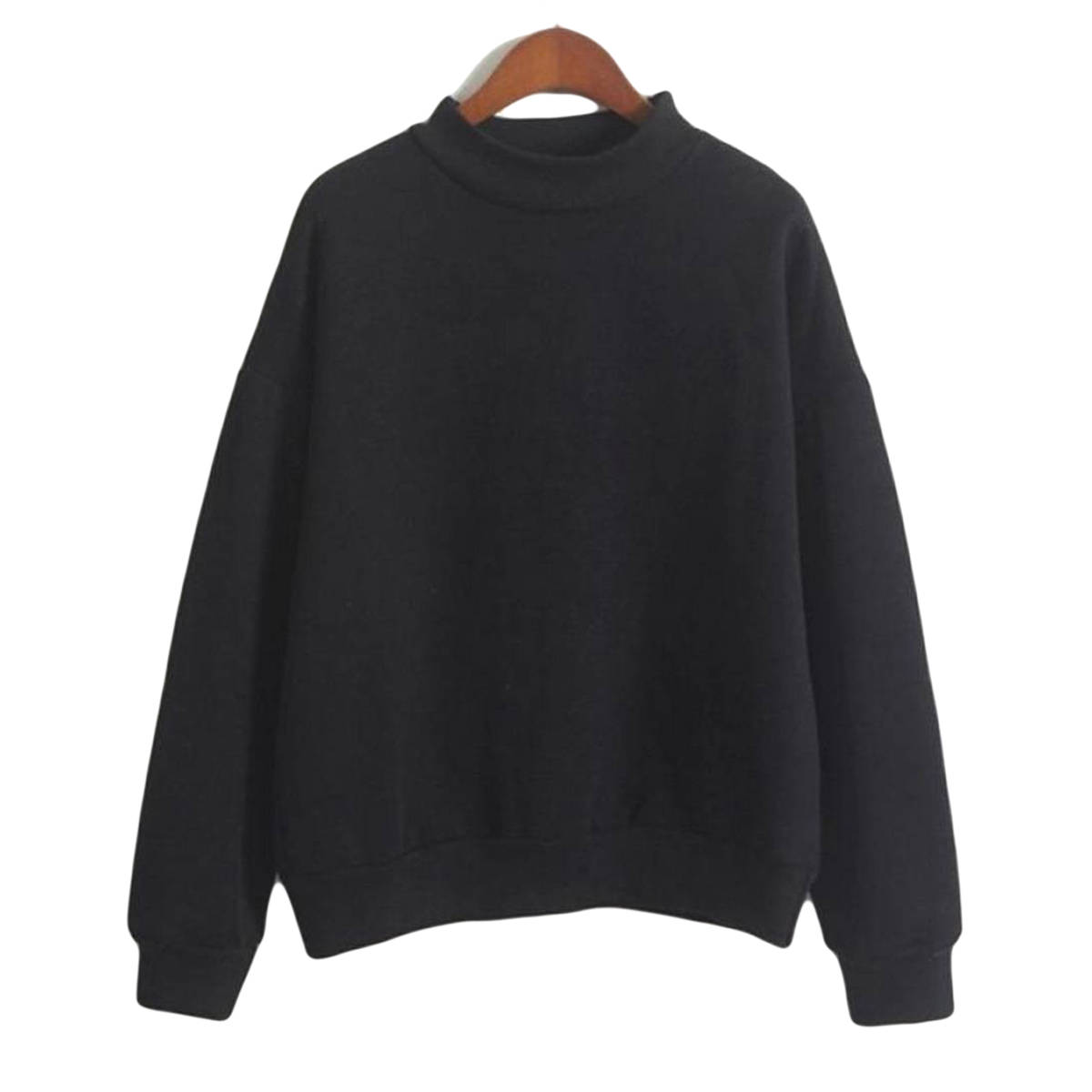 Jack Beos Sweatshirt 2018 Winter Casual Loose Fleece Pullover Black