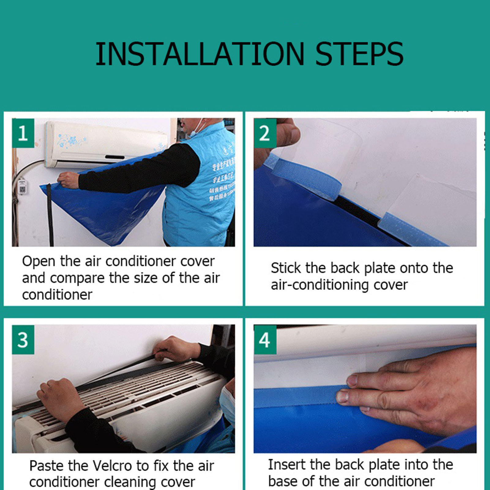 Air Conditioner Cleaning Cover New Design Imported AC Service Cover Washing Bag Waterproof