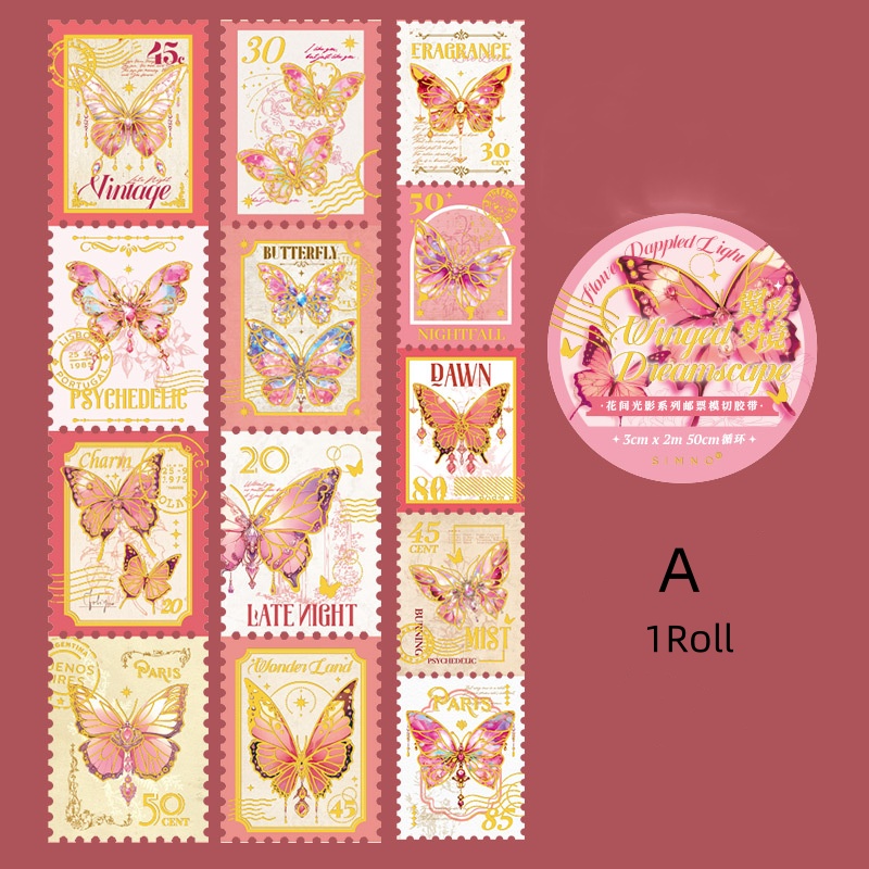 Panda Online 1Roll Flower Light Series Washi Paper Tape DIY Paper