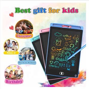Hot Selling LCD Writing Tablet for Kids, 8.5 inch Kids Doodle & Scribble Boards with Protect Cover, Educational Toys, Erasable E-Writer Digital Drawing Board Toddler Toys Kids Drawing Pad Best Gift for Kids-Multi-color