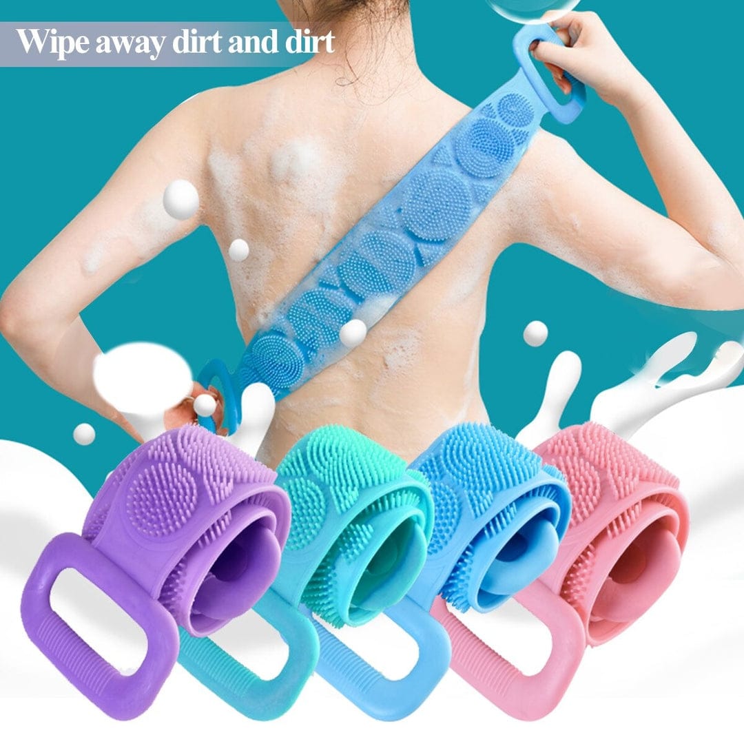 Silicone Back Scrub Bath Shower Silicone Body Brush Silicone Bath Towel Exfoliating Body Brush Belt Wash Body Wash Silicone Body Scrubber Belt price in Pakistan