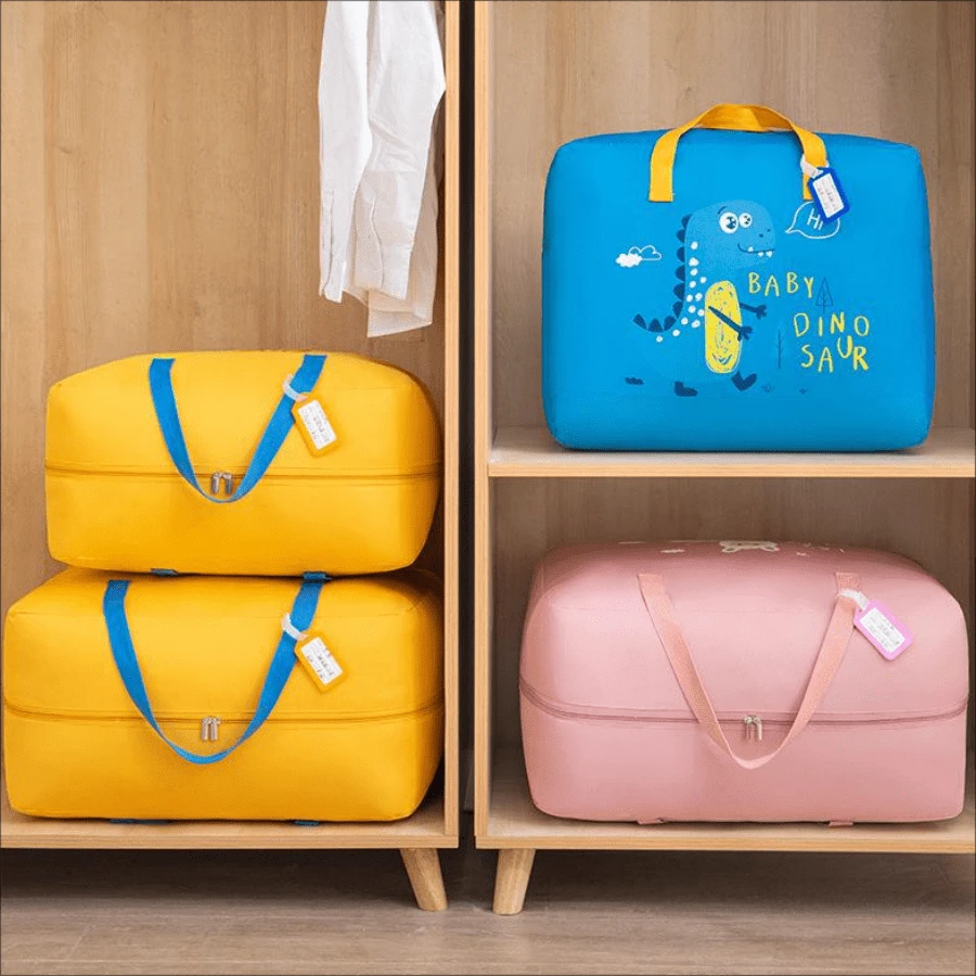Pregnant Women's Large Capacity Childbirth Bag Quilt Storage Dino Bag MovingBag Portable Diaper Free Baby Supplies Travel Bag
